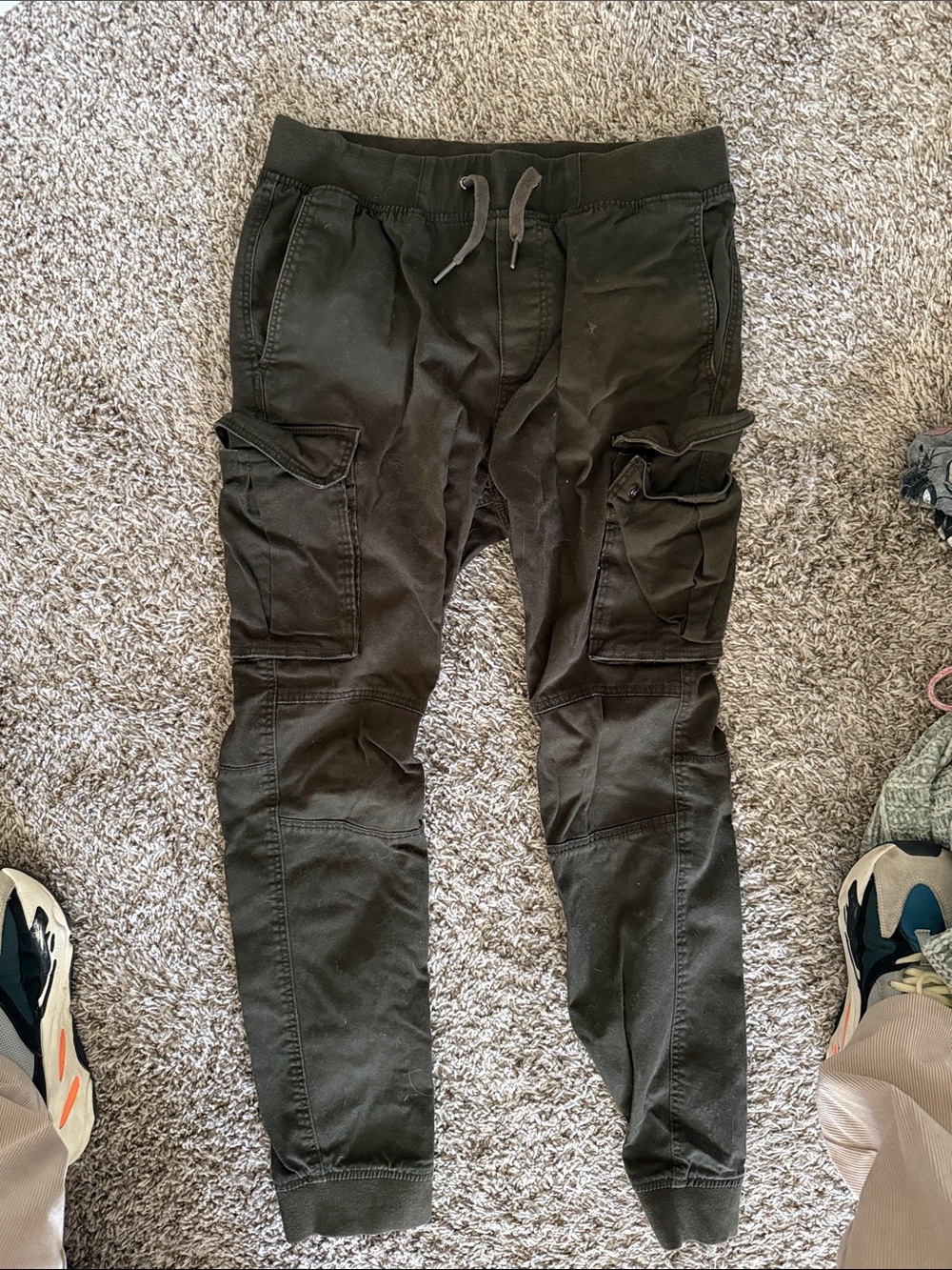 H&M Dark Olive Cargo Joggers